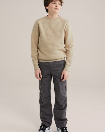 WE Fashion Regular Hose in Grau