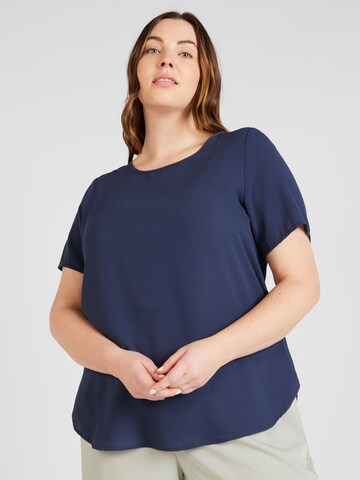 Camicia da donna 'CARVica' di ONLY Carmakoma in blu: frontale