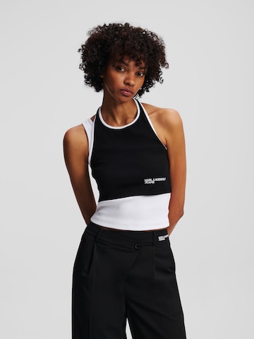 KARL LAGERFELD JEANS Top in Black: front