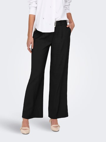 JDY - Pierna ancha Pantalón plisado 'JDYZENYA' en negro: frente