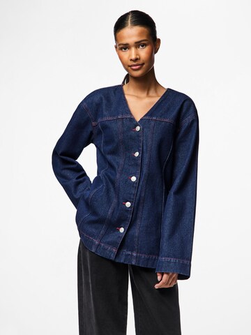 PIECES Blouse 'PCDemi' in Blauw: voorkant