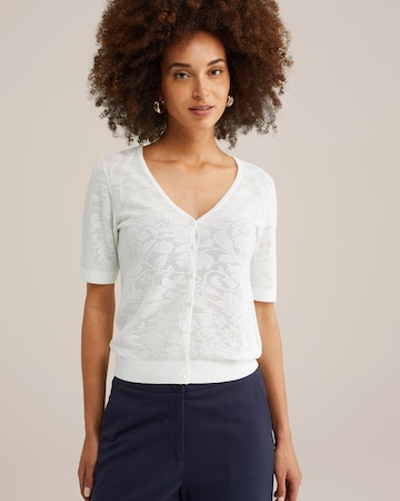 Cardigan WE Fashion en blanc : devant