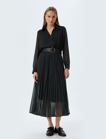 Koton Shirt Dress in Black: front