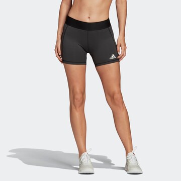 ADIDAS PERFORMANCE Skinny Sporthorts in Schwarz: Vorderseite