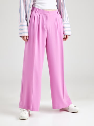 ONLY Wide leg Bandplooibroek in Lila: voorkant