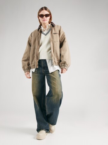 GUESS JEANS Плетен елек в бяло