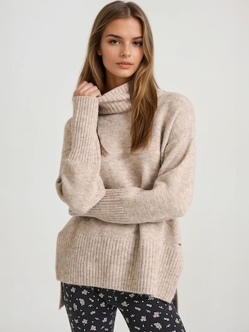 Pull-over Funky Buddha en beige : devant