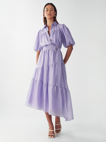 Willa - Vestido camisero 'Tari' en lila: frente