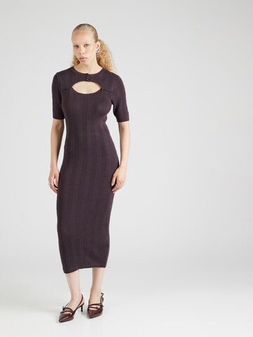 sessun Strikkjole 'LITTLE STELLA' i lilla: forside