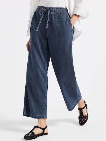 STREET ONE - Pierna ancha Pantalón en azul: frente