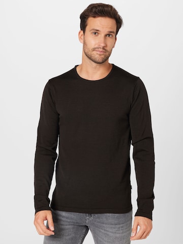 Casual Friday Regular Fit Pullover in Braun: Vorderseite