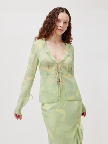 Camicia da donna 'Theres' di LeGer by Lena Gercke in verde: frontale