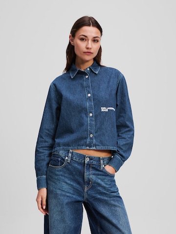 KARL LAGERFELD JEANS - Blusa em azul: frente