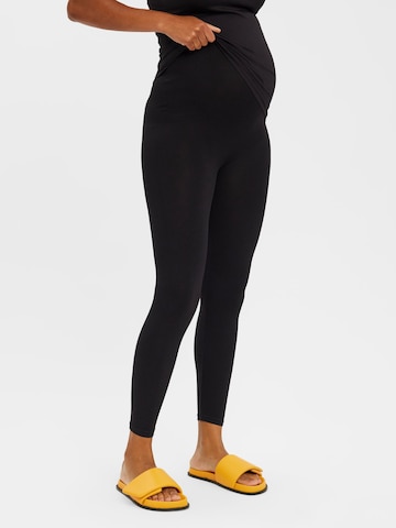 Vero Moda Maternity Skinny Legíny 'VMMISA' – černá: přední strana