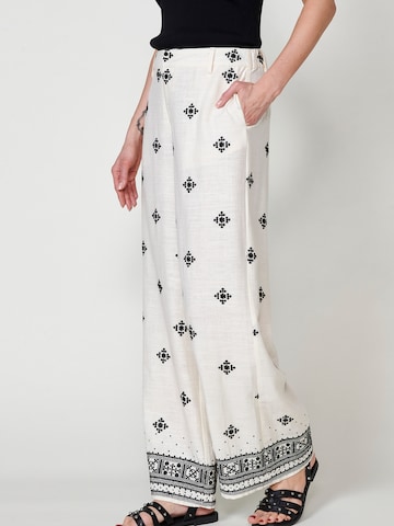 Wide Leg Pantalon KOROSHI en blanc : devant