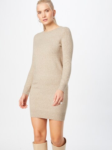VERO MODA Úpletové šaty 'VMDoffy' – hnědá: přední strana