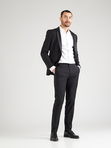 HUGO - regular Pantalón de pinzas 'Hesten' en negro