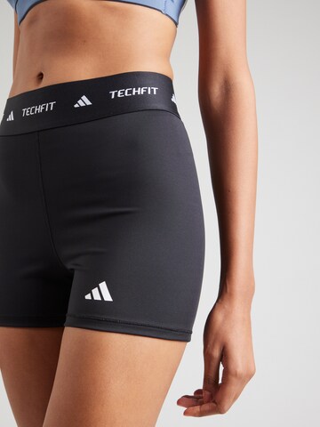 melns ADIDAS PERFORMANCE Šaurs Sporta bikses