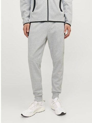 JACK & JONES - Tapered Pantalón 'Will Fusion' en gris: frente