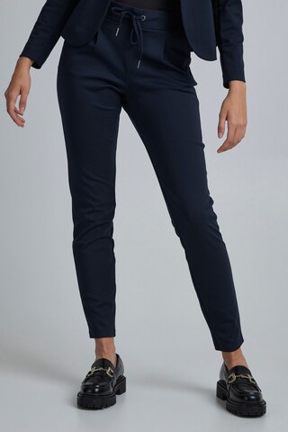 b.young Tapered Pleat-front trousers 'Rizetta' in Blue: front