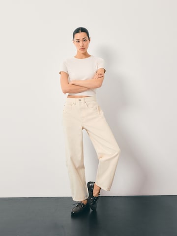 Next Loosefit Jeans i beige: framsida