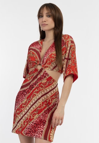 faina Kleid in Rot: Vorderseite