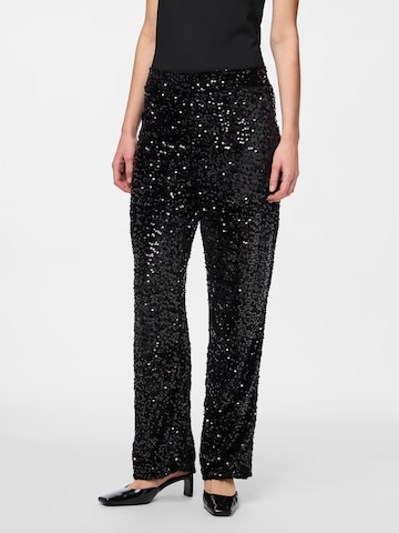 PIECES Wide Leg Hose  'Kam' in Schwarz: Vorderseite