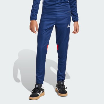 ADIDAS PERFORMANCE Alt kitsenev Spordipüksid 'Tiro 25 Essentials', värv sinine: eest vaates