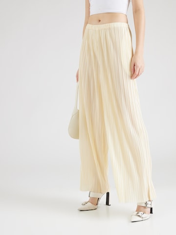 FRNCH PARIS Wide leg Παντελόνι σε μπεζ: μπροστά