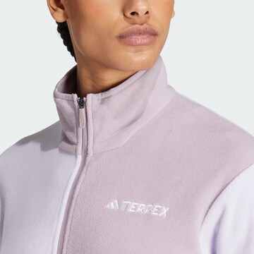 ADIDAS TERREX Athletic Fleece Jacket in Purple