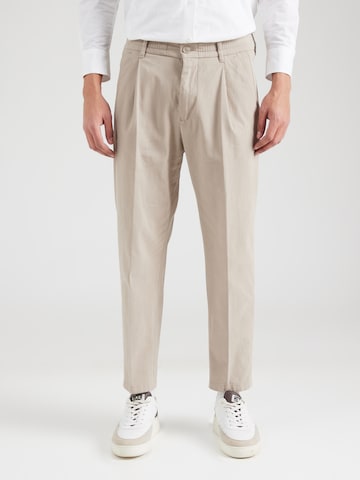 DRYKORN Regular Pleated Pants 'CHASY' in Beige: front
