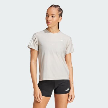 T-shirt fonctionnel 'Own The Run' ADIDAS PERFORMANCE en gris : devant