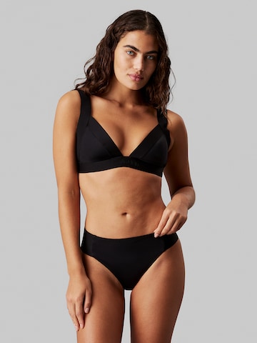 Calvin Klein Swimwear Triangel Bikinitop in Schwarz: Vorderseite