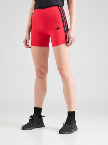 ADIDAS SPORTSWEAR Skinny Sportbyxa 'Essentials' i röd: framsida