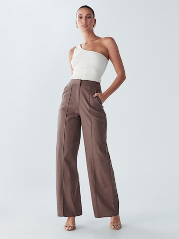 BWLDR Wide leg Trousers 'AMIE' in Brown: front