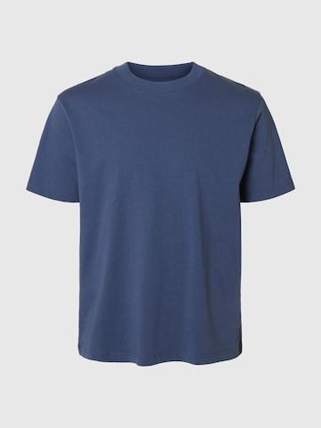 T-Shirt SELECTED HOMME en bleu : devant