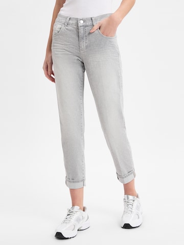 Angels Slimfit Jeans ' Darleen Crop ' in Grijs: voorkant