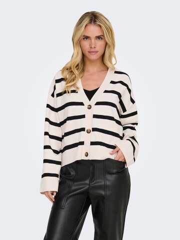 Cardigan 'ONLAma' ONLY en beige : devant
