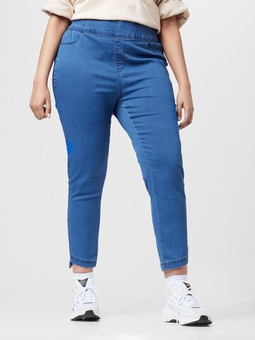 Fransa Curve Skinny Jeggings 'Mally' in Blau: Vorderseite