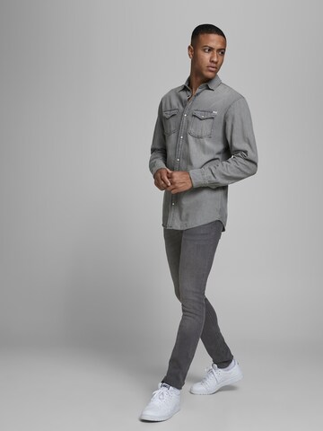 JACK & JONES Skinny Jeans 'JJILiam JJOriginal' in Grey