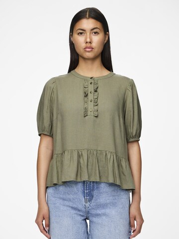 PIECES Bluse 'PCPia' i grøn: forside