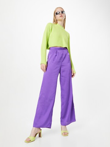 Dorothy Perkins Wide leg Παντελόνι πλισέ σε λιλά