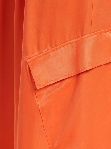 Bershka Wide leg Cargobroek in Oranje