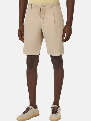 Regular Pantalon à pince Boggi Milano en beige : devant