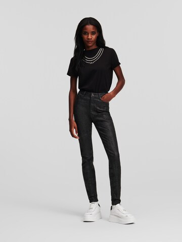 Karl Lagerfeld - Skinny Calças de ganga em preto