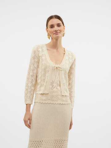 Cardigan VERO MODA en beige : devant