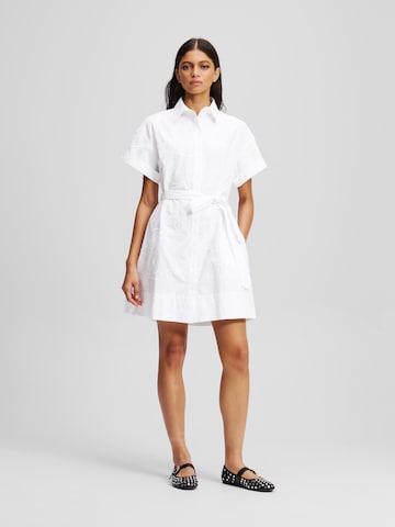 Karl Lagerfeld Blousejurk in Wit: voorkant