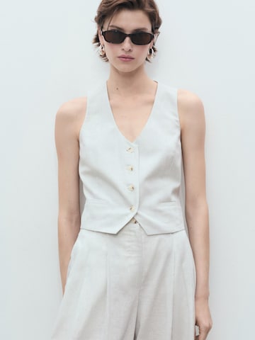 MANGO Kostymväst 'Bali' i beige: framsida