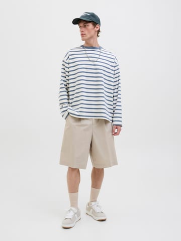 JACK & JONES Loose fit Pleat-front trousers in Beige