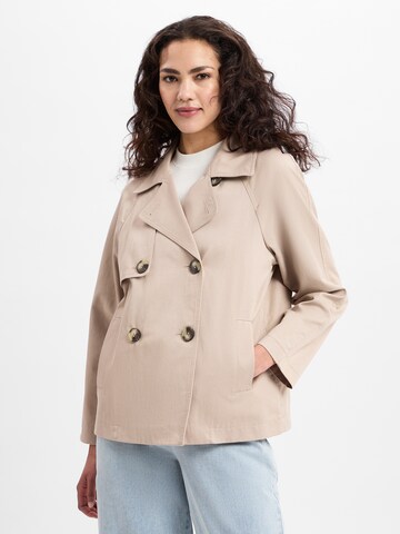 Olsen Between-Seasons Coat in Beige: front